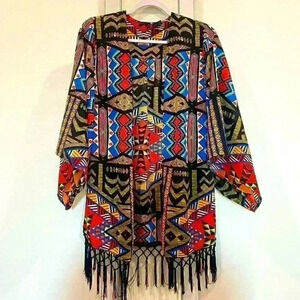 New directions boho chic lightweight coverup/cardigan Sz S in EUC